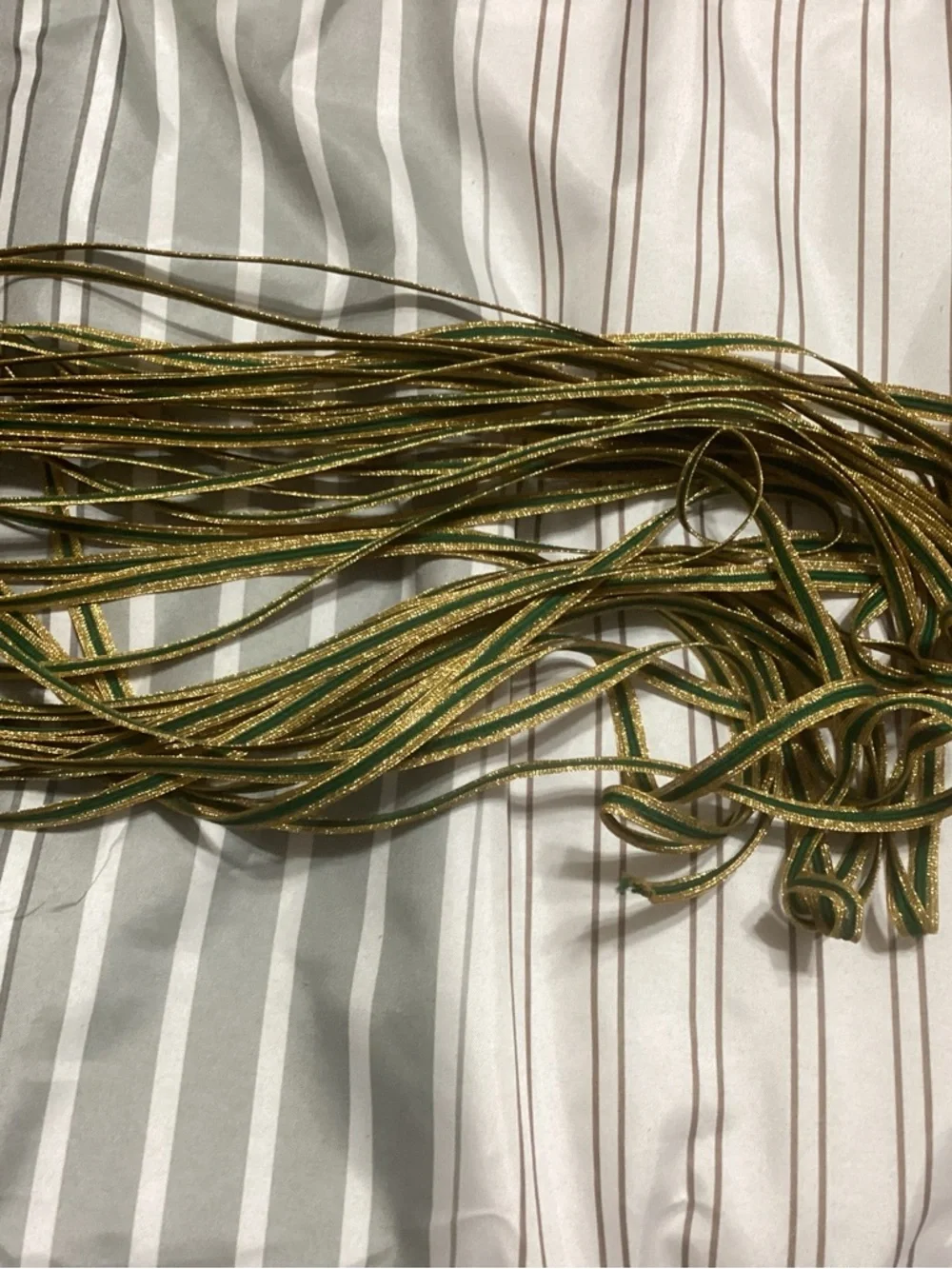 Gold and Green Holiday Decorative Cord - Home Holiday 4 yards
